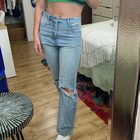 Tiger Mist high waisted straight leg denim jeans - Picture 2 of 4